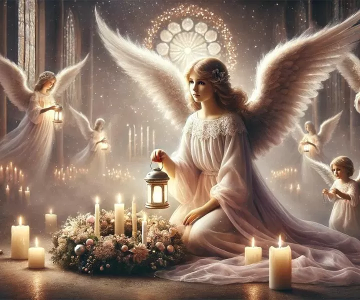Anjo Advento Preparando o Caminho para a Luz